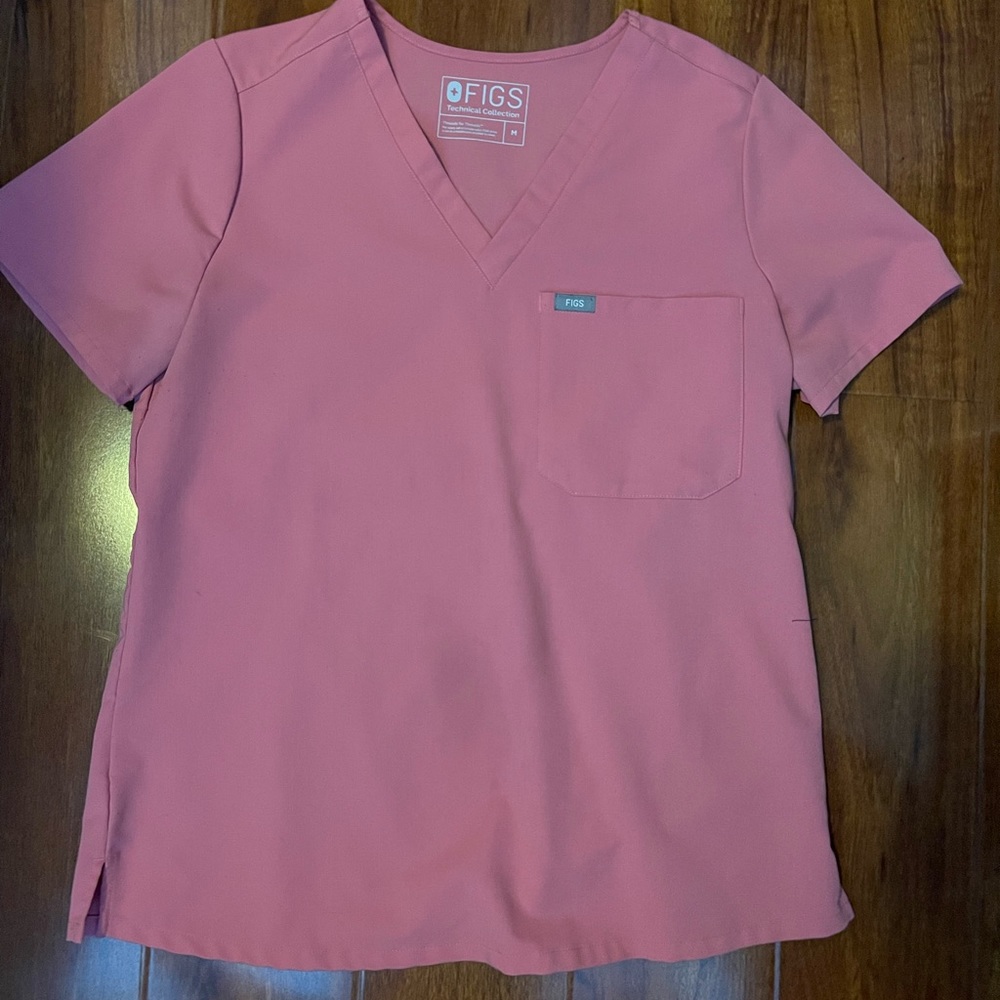 Pink FIGS scrub top